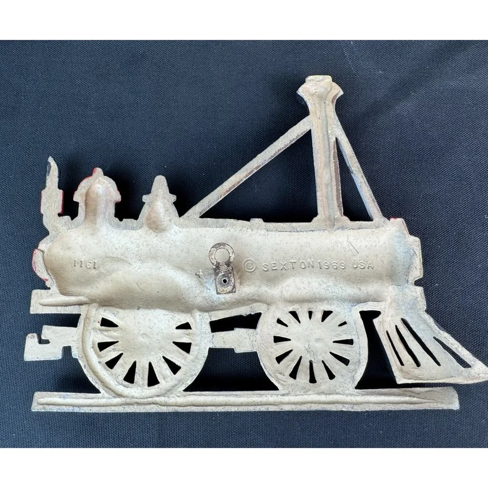 Vintage 1969 Sexton USA Cast Metal Steam Train Wall Hanging Plaque